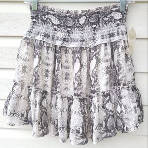 ➕Altar'd State➕ Snake Skin Ruffled Mini Skirt